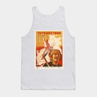 Travel to the USSR Vintage Poster 1935 Tank Top